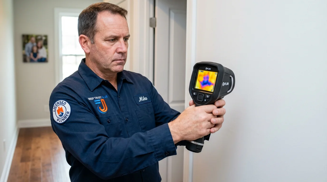 Thermal imaging leak detection by Johns Plumbing LLC in Starksboro